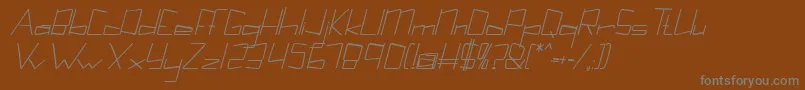 Kuppelcondensebolditalickuppel-Schriftart – Graue Schriften auf braunem Hintergrund