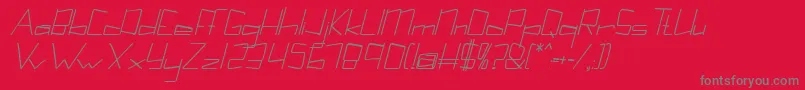 Kuppelcondensebolditalickuppel Font – Gray Fonts on Red Background