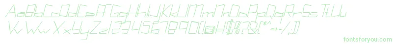 Шрифт Kuppelcondensebolditalickuppel – зелёные шрифты