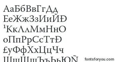 WarnockproRegular font – bulgarian Fonts