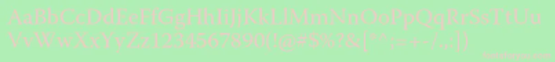 WarnockproRegular Font – Pink Fonts on Green Background