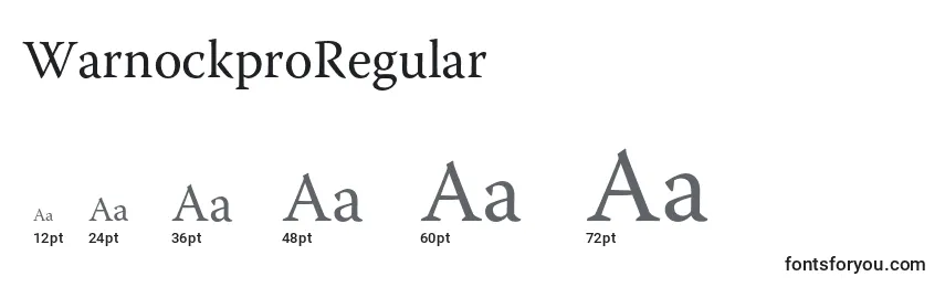 WarnockproRegular Font Sizes