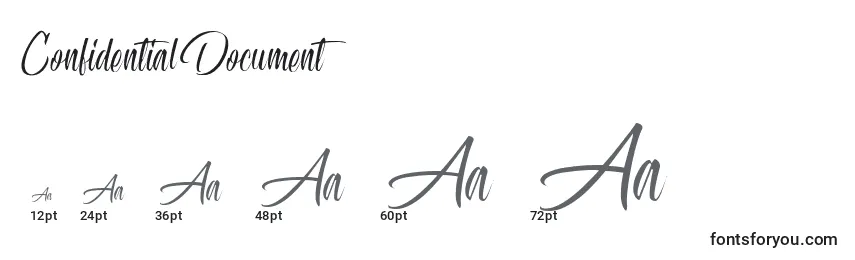 sizes of confidentialdocument font, confidentialdocument sizes
