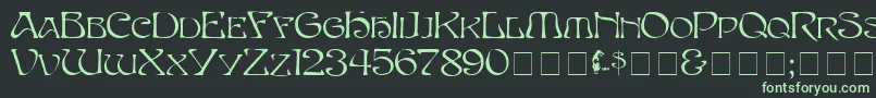 Eddacaps Font – Green Fonts on Black Background