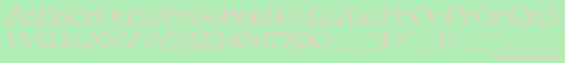 Eddacaps Font – Pink Fonts on Green Background