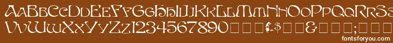 フォントEddacaps – 茶色の背景に白い文字