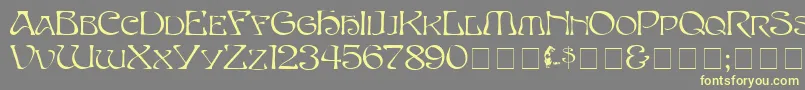 Eddacaps Font – Yellow Fonts on Gray Background