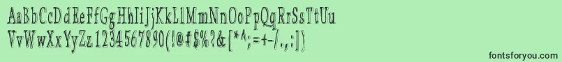 HugoZ Font – Black Fonts on Green Background
