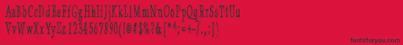 HugoZ Font – Black Fonts on Red Background