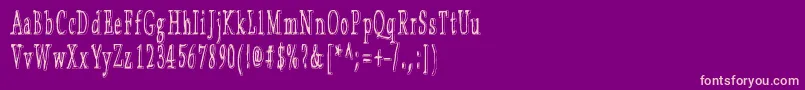 HugoZ Font – Pink Fonts on Purple Background