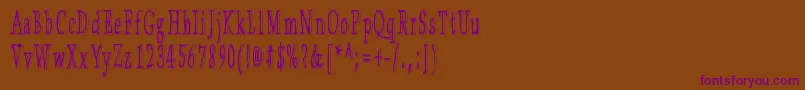 HugoZ Font – Purple Fonts on Brown Background