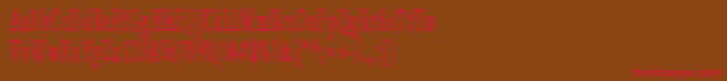 HugoZ Font – Red Fonts on Brown Background