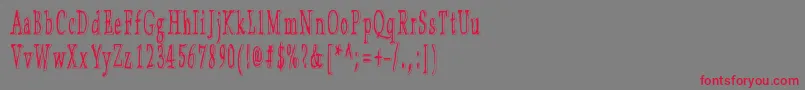 HugoZ Font – Red Fonts on Gray Background