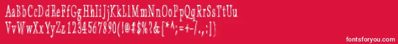 HugoZ Font – White Fonts on Red Background