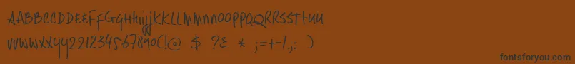 Шрифт DkHastytasty – чёрные шрифты на коричневом фоне
