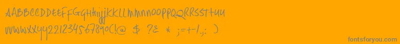 Шрифт DkHastytasty – серые шрифты на оранжевом фоне