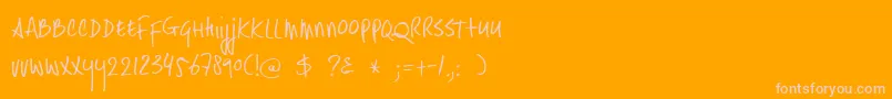 DkHastytasty Font – Pink Fonts on Orange Background
