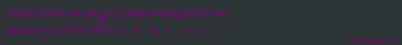 DkHastytasty Font – Purple Fonts on Black Background