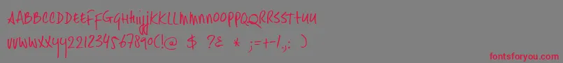 DkHastytasty Font – Red Fonts on Gray Background