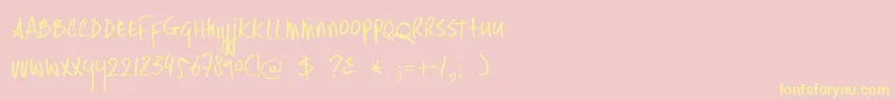 DkHastytasty Font – Yellow Fonts on Pink Background