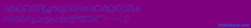 FinelineMicro Font – Blue Fonts on Purple Background