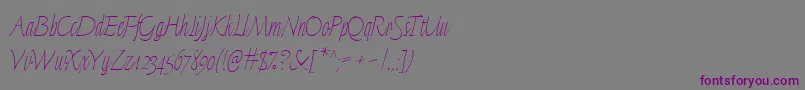 FinelineMicro-Schriftart – Violette Schriften auf grauem Hintergrund
