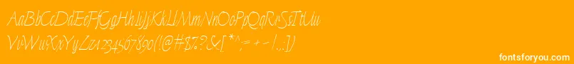FinelineMicro Font – White Fonts on Orange Background