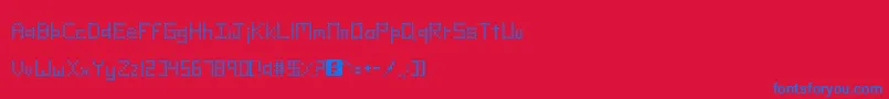 フォントBlocks – 赤い背景に青い文字