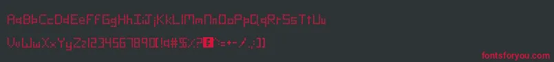 Fonte Blocks – fontes vermelhas em um fundo preto