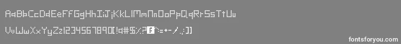 Blocks Font – White Fonts on Gray Background