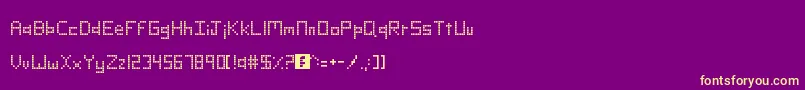 fuente Blocks – Fuentes Amarillas Sobre Fondo Morado