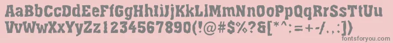 AAssuanbrk Font – Gray Fonts on Pink Background