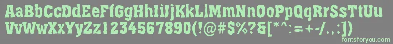 AAssuanbrk Font – Green Fonts on Gray Background