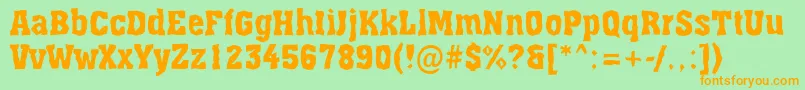 AAssuanbrk Font – Orange Fonts on Green Background