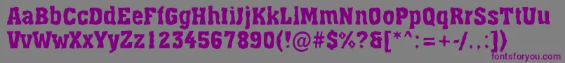 AAssuanbrk Font – Purple Fonts on Gray Background