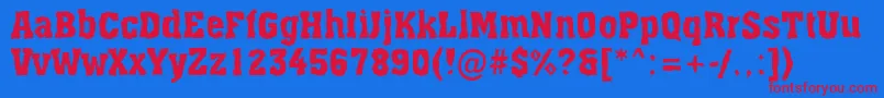 AAssuanbrk Font – Red Fonts on Blue Background