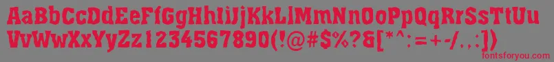 AAssuanbrk Font – Red Fonts on Gray Background