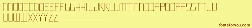 AromaLight Font – Brown Fonts on Yellow Background