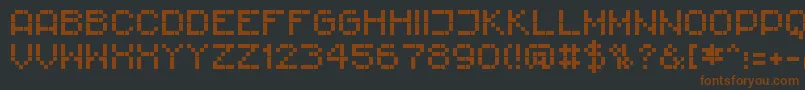 RImpresive6-Schriftart – Braune Schriften auf schwarzem Hintergrund