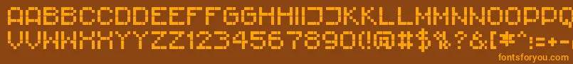 RImpresive6 Font – Orange Fonts on Brown Background