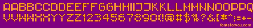 RImpresive6 Font – Orange Fonts on Purple Background