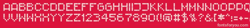 RImpresive6 Font – Pink Fonts on Red Background