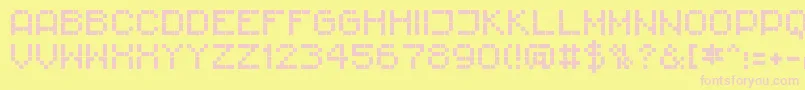 RImpresive6 Font – Pink Fonts on Yellow Background