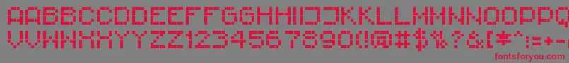 RImpresive6 Font – Red Fonts on Gray Background