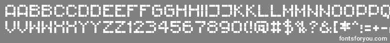 RImpresive6 Font – White Fonts on Gray Background