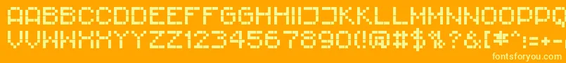 RImpresive6 Font – Yellow Fonts on Orange Background
