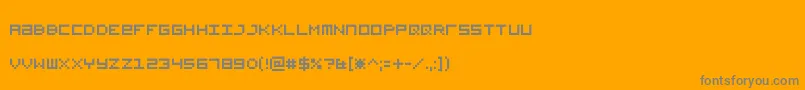フォントSadmachine – オレンジの背景に灰色の文字