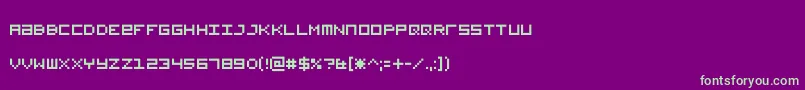 Sadmachine-fontti – vihreät fontit violetilla taustalla