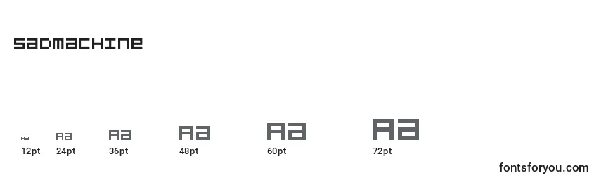 Sadmachine Font Sizes