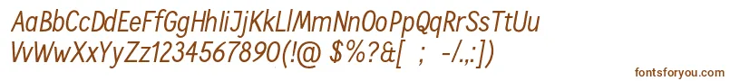 Шрифт CallingcardsItSample – коричневые шрифты на белом фоне